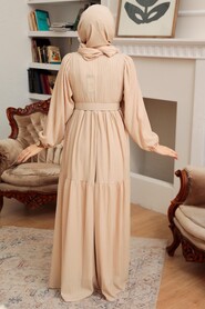  Beige Hijab Muslim 11015BEJ - 3