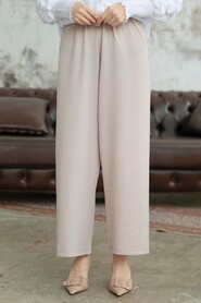  Beige Hijab Turkish Trouser 70051BEJ - NEVA STYLE