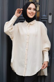  Beige Hijab Turkish Tunic 10236BEJ - 1