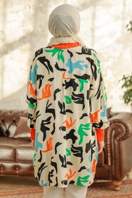  Beige Hijab Turkish Tunic 11903BEJ - 3