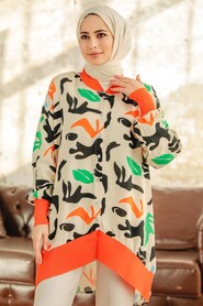  Beige Hijab Turkish Tunic 11903BEJ - 2