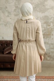  Beige Hijab Turkish Tunic 41233BEJ - 3