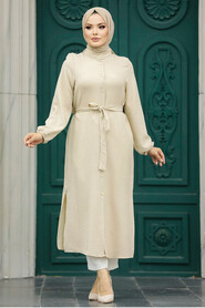  Beige Islamic Clothing Tunic 5933BEJ - 2