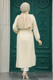  Beige Islamic Clothing Tunic 5933BEJ - 4