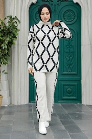  Beige Knitwear High Quality Dual Suit 9731BEJ - 2