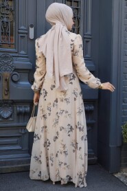  Beige Long Dress 279317BEJ - 3