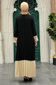  Beige Long Muslim Dress 76842BEJ - 3