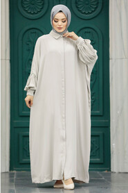  Beige Modest Dress 1905BEJ - 2