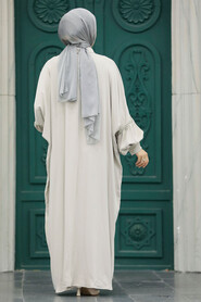  Beige Modest Dress 1905BEJ - 3