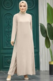  Beige Modest Dual Suit 21021BEJ - 3