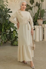  Beige Modest Long Dress 659BEJ - 2