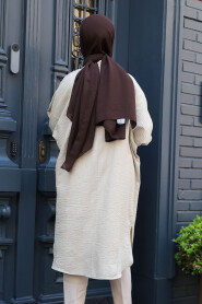 Beige Modest Tops 663BEJ - 3