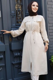  Beige Modest Tunic 645BEJ - 1