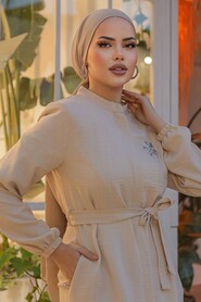  Beige Modest Tunic 646BEJ - 4