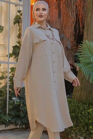 Beige Modest Tunic 660BEJ - 1