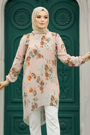  Beige Modest Tunic 91236BEJ - 3