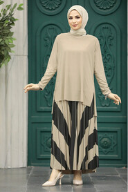  Beige Muslim Dual Suit 41741BEJ - 1