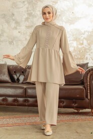  Beige Muslim Dual Suit 6250BEJ - 2