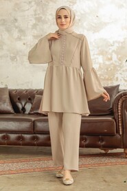  Beige Muslim Dual Suit 6250BEJ - 1