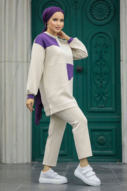  Beige Muslim Dual Suit 70841BEJ - 1