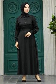  Beige Muslim Long Dress Style 5858BEJ - 1