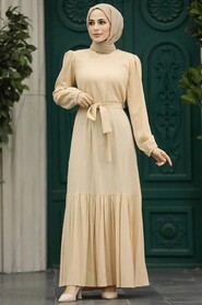  Beige Muslim Prom Dress 5193BEJ - 2