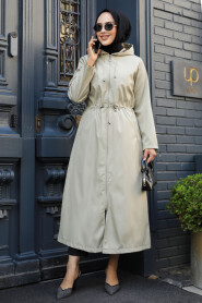  Beige Muslim Trench Coat 5941BEJ - 2