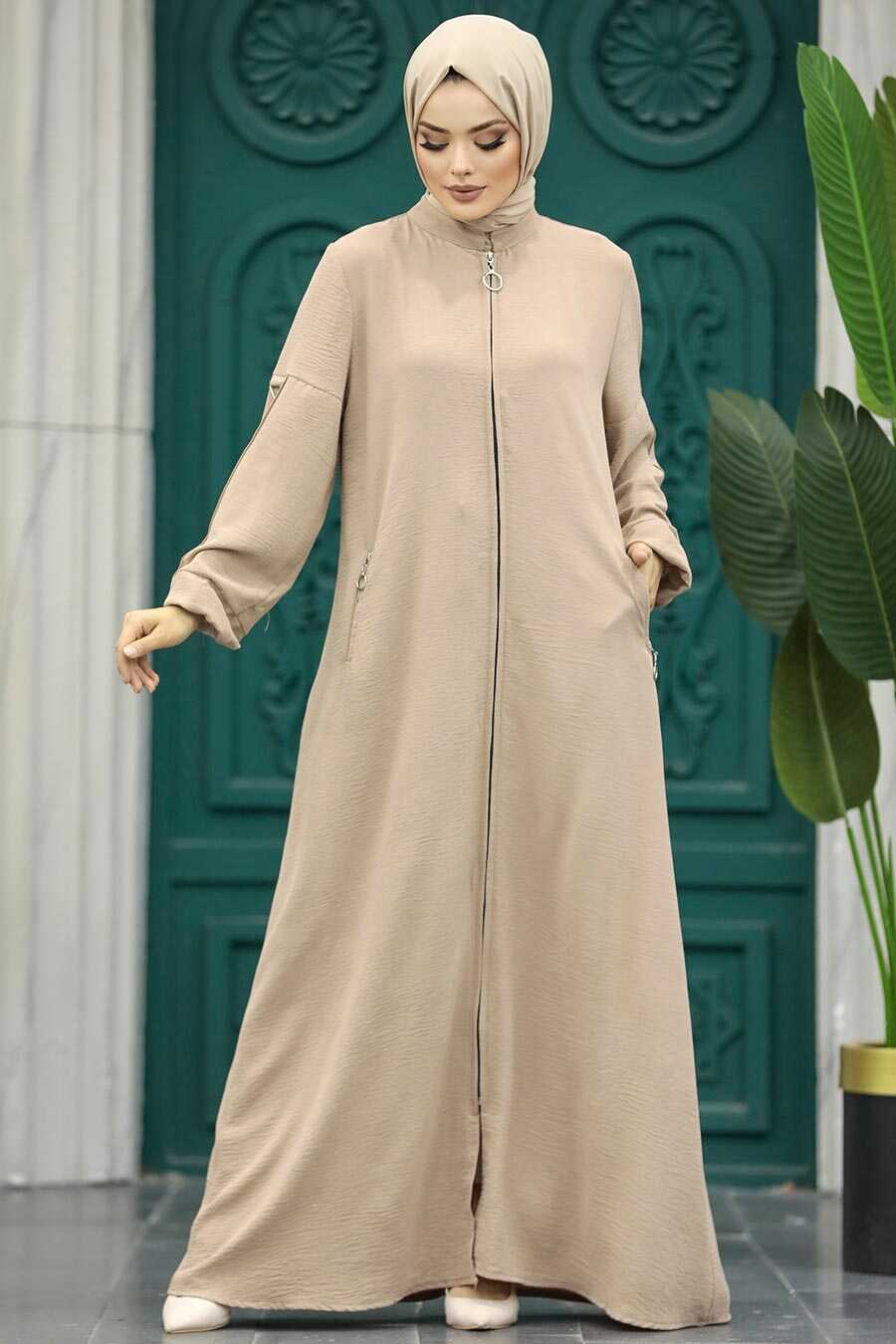 Neva Style - Beige Muslim Turkish Abaya 11070BEJ