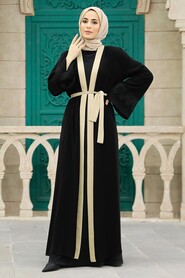  Beige Plus Size Abaya 55440BEJ - 3