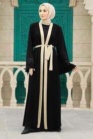  Beige Plus Size Abaya 55440BEJ - 2