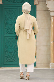  Beige Plus Size Tunic 21095BEJ - 3