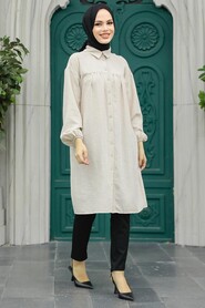  Beige Plus Size Tunic 24511BEJ - 2
