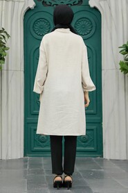  Beige Plus Size Tunic 24511BEJ - 4