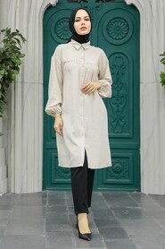  Beige Plus Size Tunic 24511BEJ - 3