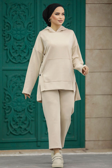  Beige Sportswear Dual Suit 7124BEJ - NEVA STYLE