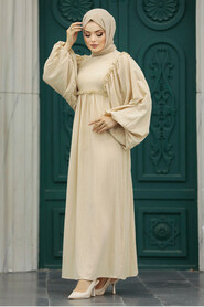  Beige Women Dress 70301BEJ - 2