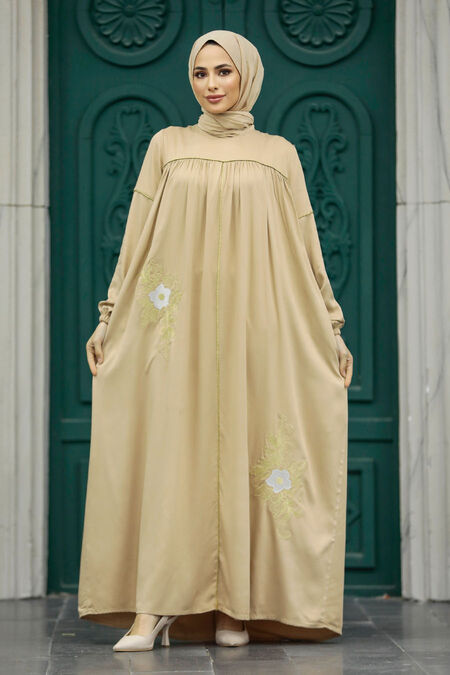  Bej Muslim Dress 8999BEJ - NEVA STYLE