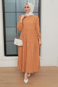  Biscuit Hijab Dress 1073BS - 1