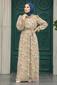  Biscuit Hijab Dress 29711BS - 2