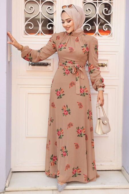  Biscuit Hijab For Women Dress 27943BS - NEVA STYLE