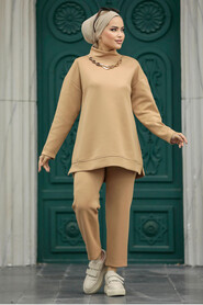  Biscuit Hijab For Women Dual Suit 70241BS - 3