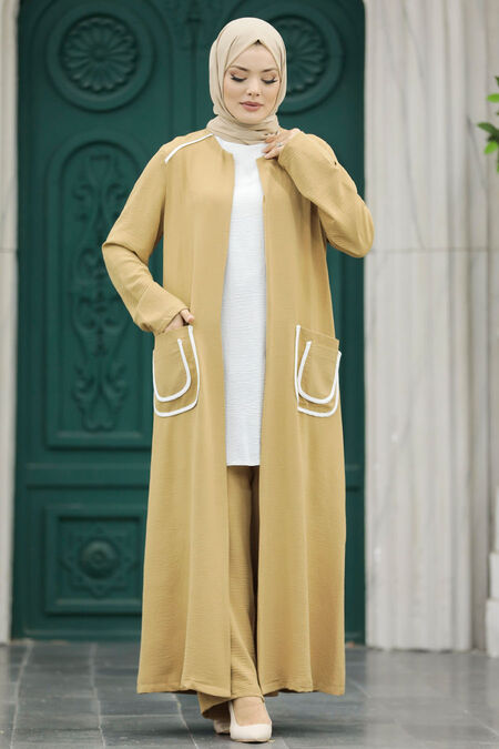  Biscuit Hijab For Women Kimono Triple Suit 80101BS - NEVA STYLE