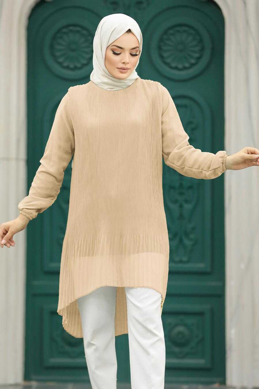 Neva Style - Biscuit Hijab For Women Tunic 91235BS
