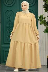  Biscuit Hijab Maxi Dress 57348BS - 1