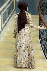  Biscuit Hijab Turkish Dress 27950BS - 4