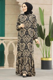  Biscuit Islamic Clothing Dress 15710BS - 2