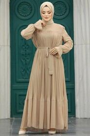  Biscuit Islamic Clothing Dress 51634BS - 2