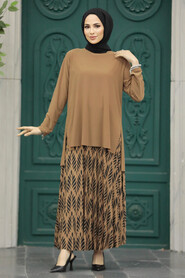 Biscuit Islamic Clothing Dual Suit 41631BS - 2