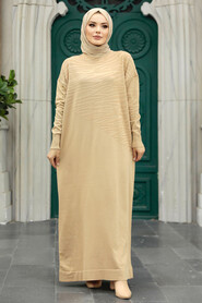  Biscuit Islamic Clothing Mercerized Dress 10157BS - 2