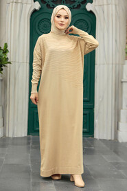  Biscuit Islamic Clothing Mercerized Dress 10157BS - 3